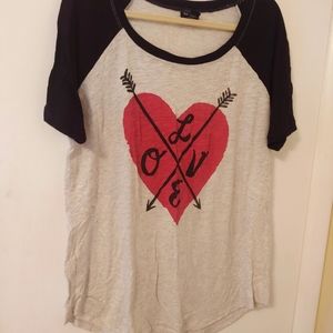 Torrid Raglan Tee Love